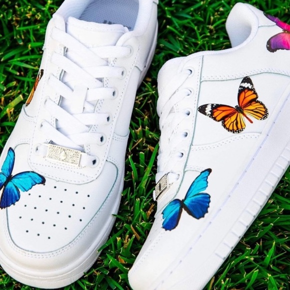 Drip Creationz Butterfly Effect Nike AF1s - Size 7.5 - Picture 2 of 8
